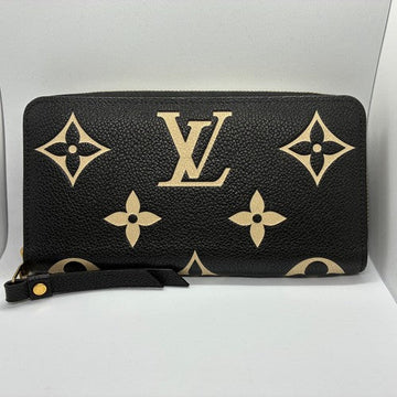 Louis Vuitton Zippy Wallet M80481 – Bicolor Monogram Empreinte Leather – Black & Beige